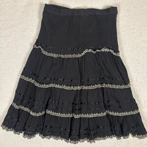 Gorgeous Tiered Whimsigoth Gold and Black Skirt